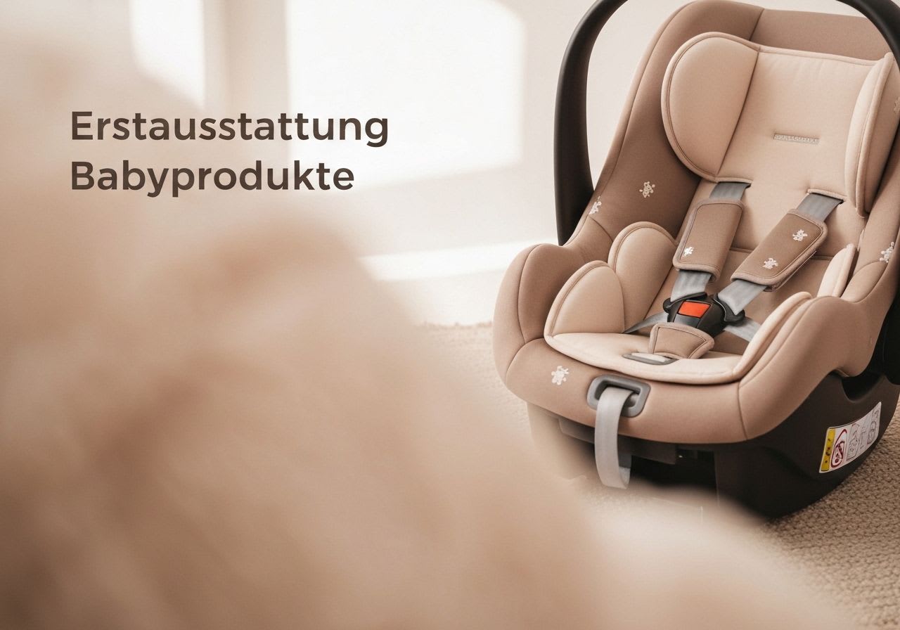 Moderner, leerer Autositz mit deutlich sichtbarem Sicherheitsgurt in minimalistischer Umgebung, wichtig für die Babyprodukte Erstausstattung.