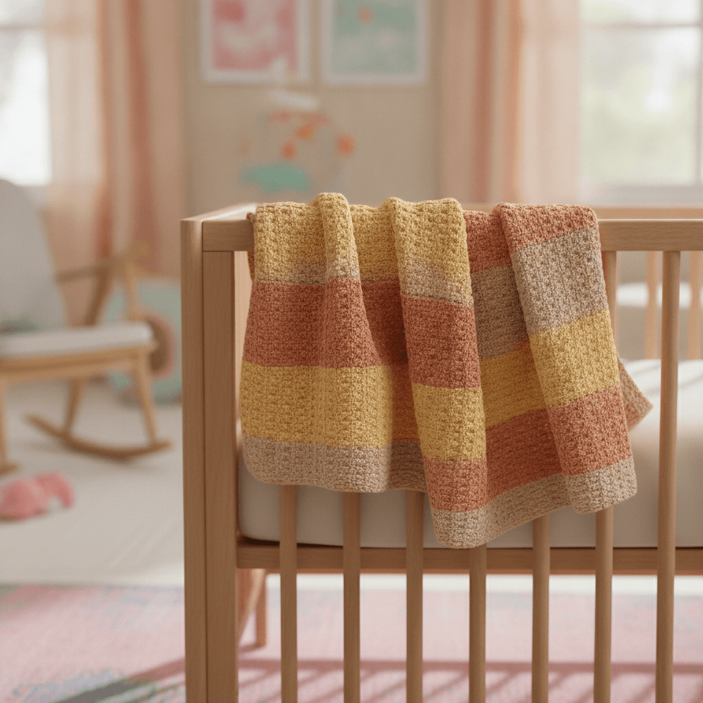 Eine zerknitterte Decke im Bett als Symbol für Unruhe, ein Grund, den Schlaf von Neugeborenen bei Fieber zu überwachen.