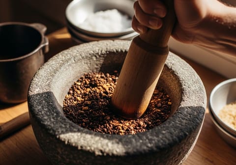 Dibek Kaffee: Cremige Mischung aus dem Mörser
