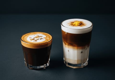Dubai Coffee und Barraquito: Visuell beeindruckende Kaffeegetränke für Social Media