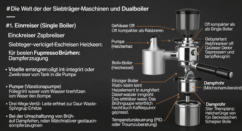 Einkreiser, Zweikreiser, Dualboiler: Welcher Siebträger-Typ passt zu dir?
