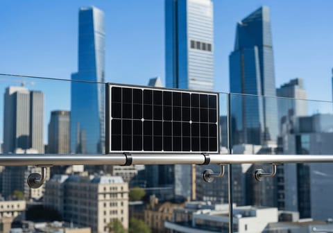 Balkonkraftwerk am Glasbalkon: Sicher, TÜV-konform & schienenlos montieren