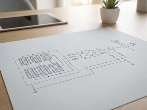Übersichtsschaltplan PV-Anlage ohne Speicher