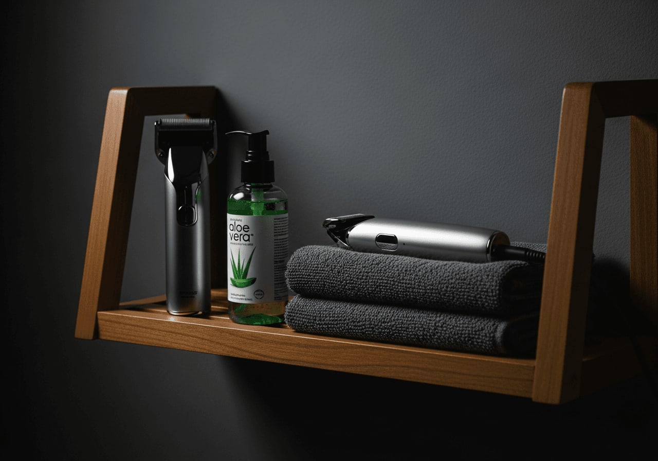 Nach der Rasur mit dem Body Groomer beruhigt ein Aloe Vera Gel die Haut und verhindert Juckreiz bei Anfängern.