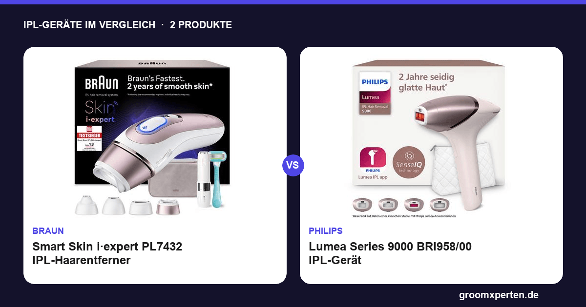 Braun Smart Skin vs. Philips Lumea Series 9000: IPL-Geräte im Vergleich