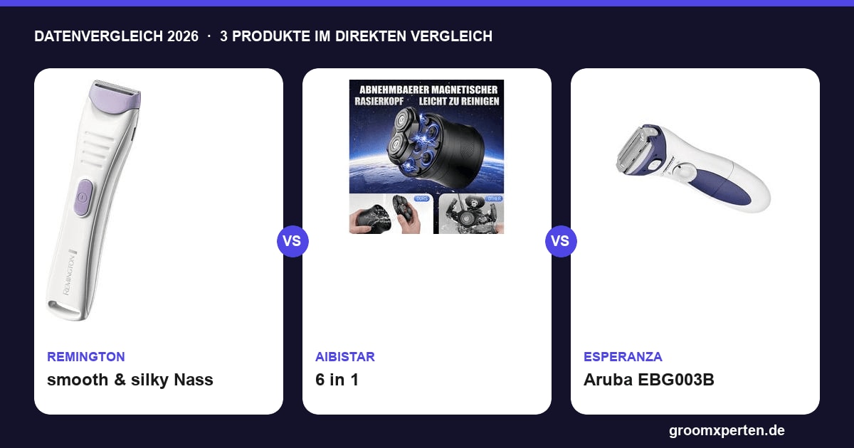 Remington, AIBISTAR und Esperanza im Vergleich: Datenvergleich 2026 - Welcher Bodygroomer passt zu dir?