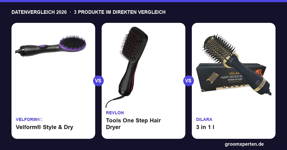 Velform vs. Revlon vs. Dilara: Warmluftbürsten im Datenvergleich 2026, Welche Bürste für dein Haar?