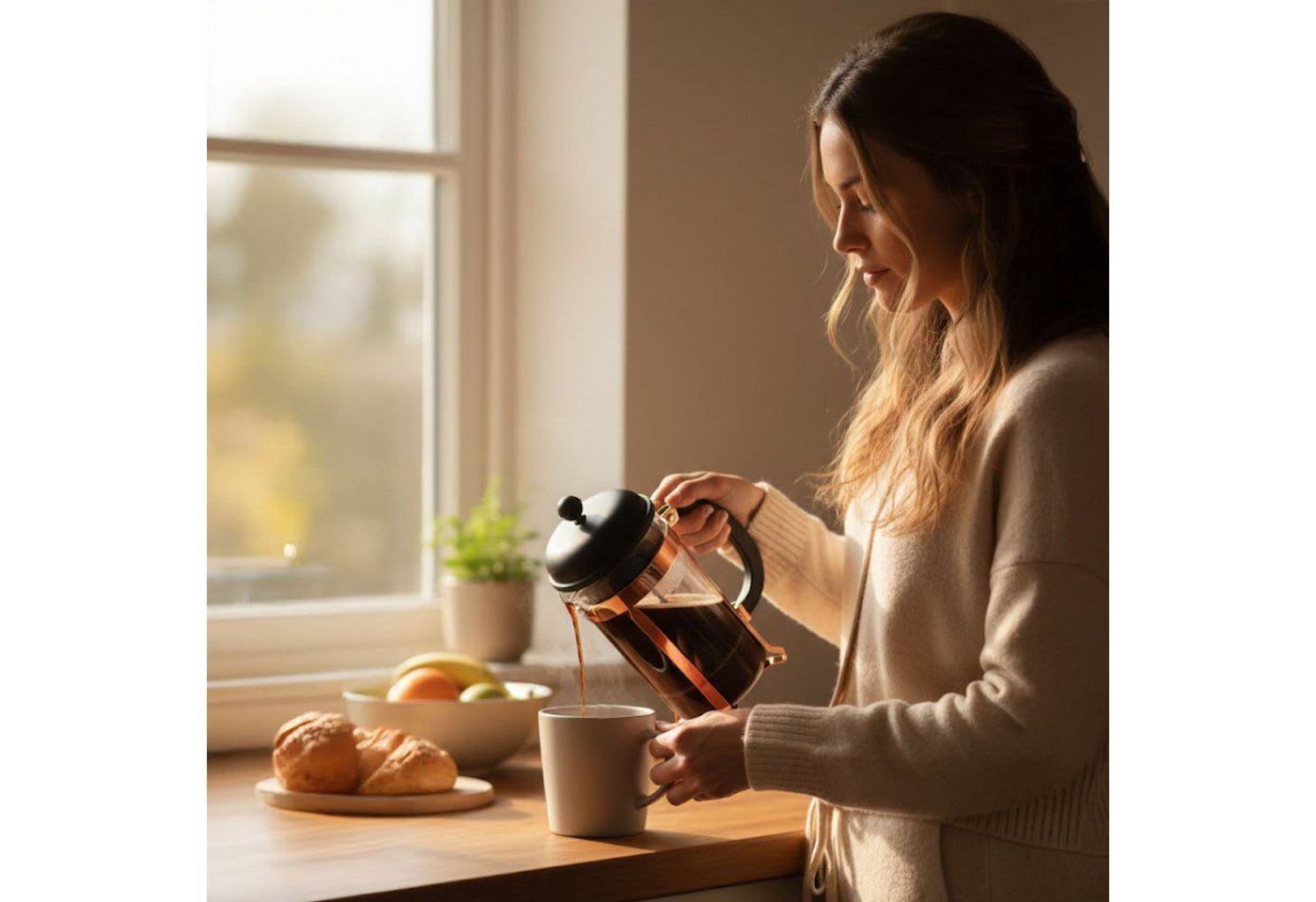 Bodum Kochbesteckhalter Bodum Caffettiera French Press System Kaffeebereiter 1,0l Kupfer