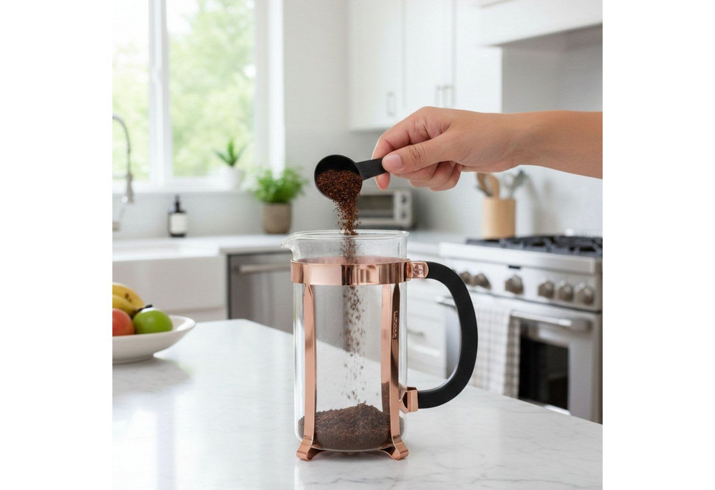Bodum Kochbesteckhalter Bodum Caffettiera French Press System Kaffeebereiter 1,0l Kupfer