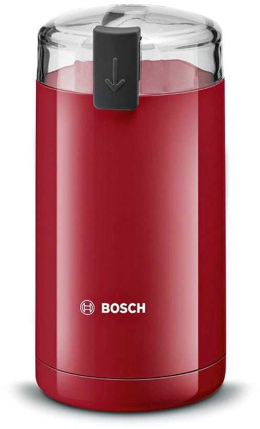 BOSCH Kaffeemühle TSM6A011R, Edelstahl-Schlagmesser, Sicherheitsfunktion, 180 W, Schlagmesser, 75 g Bohnenbehälter, 180 W, 75g Bohnenbehälter, elektrisch, rot