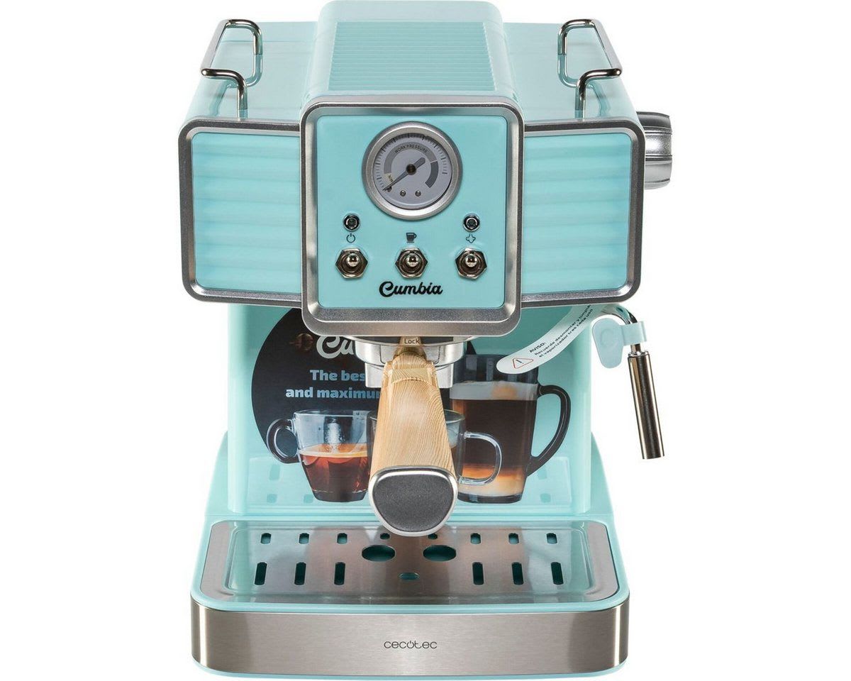 Cecotec Siebträgermaschine Power Espresso 20 Tradizionale Light Blue