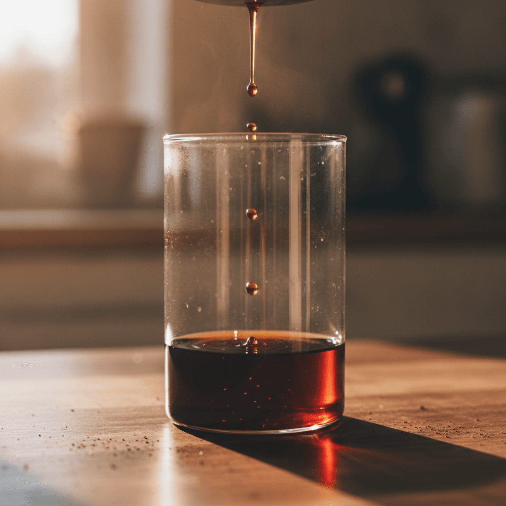 Frisch gebrühter Filterkaffee in einer Glaskanne