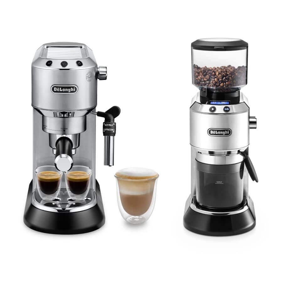 De'Longhi Dedica mit elektrische Kaffeemühle ECKG6821.M Silber