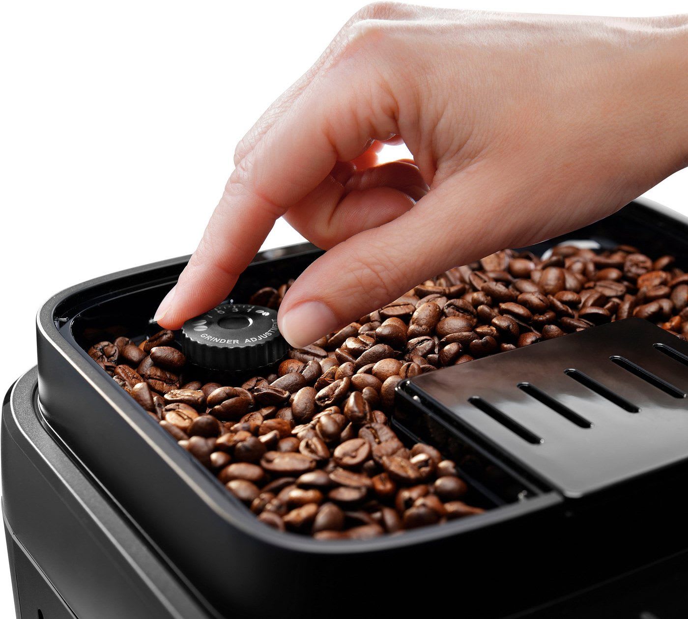 De'Longhi Kaffeevollautomat Magnifica Evo ECAM290.61.SB- 5 Rezepte, perfekter Milchschaum, LatteCrema Milchsystem, automatische Entkalkung und Reinigung schwarz|silberfarben