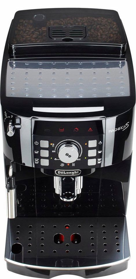 De'Longhi Kaffeevollautomat Magnifica S ECAM21.118.B - mit Barista-Milchaufschäumer, Schwarz, Direktwahltasten, Kegelmahlwerk (13 Malgrade), 15 Bar Pumpendruck