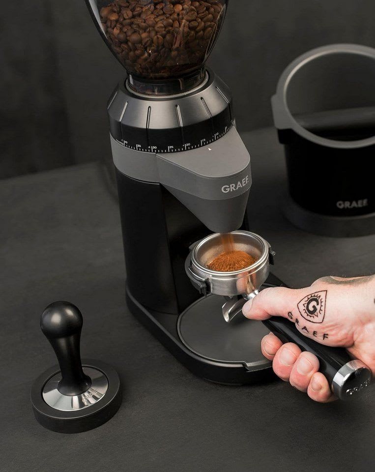 Graef Kaffeemühle CM802 - Elektrische Kaffeemühle, 128 W, Kegelstahlwerk, 350 g Bohnenbehälter