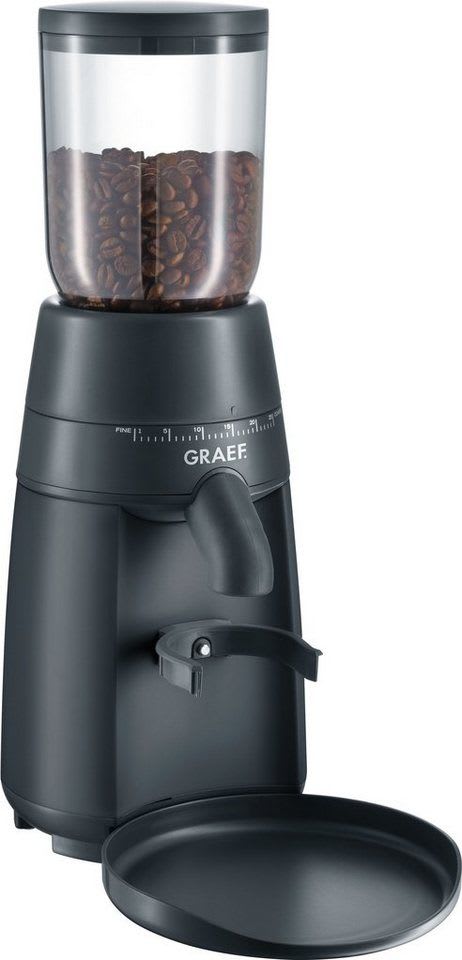 Graef Kaffeemühle CM 702, 128 W, Kegelmahlwerk, 250 g Bohnenbehälter grau