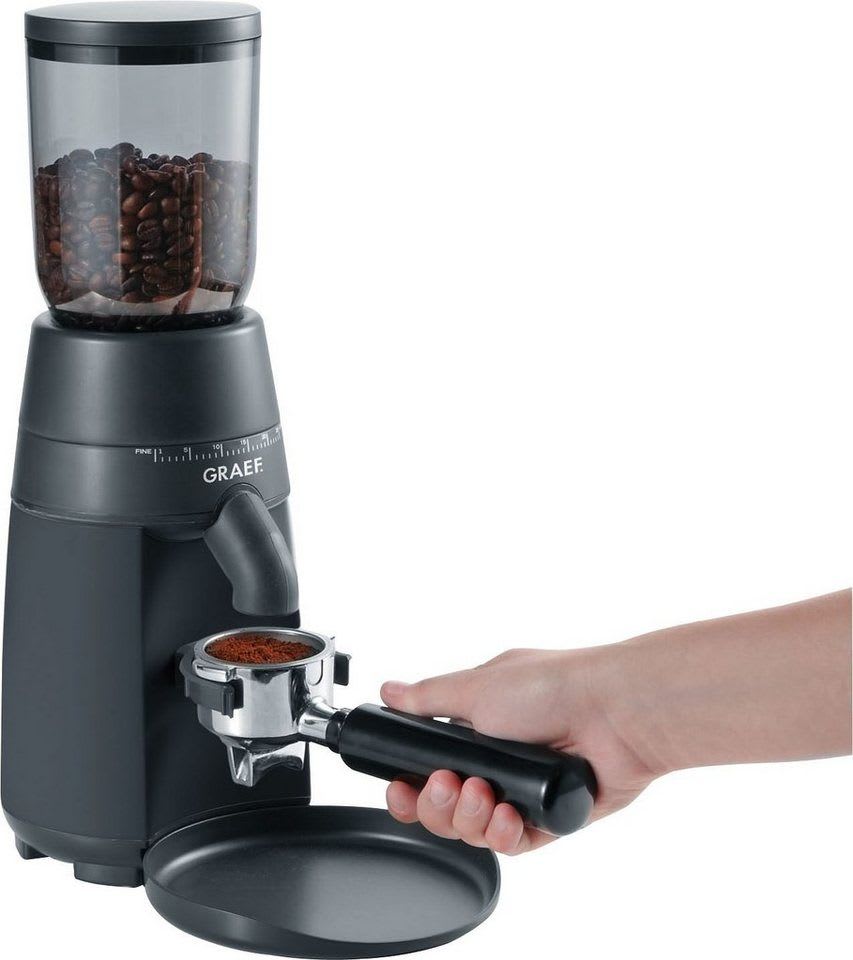 Graef Kaffeemühle CM 702, 128 W, Kegelmahlwerk, 250 g Bohnenbehälter grau