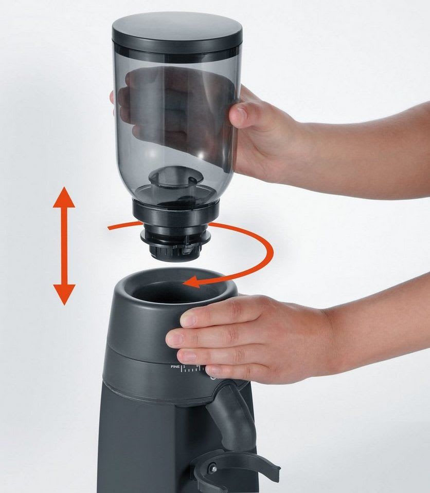 Graef Kaffeemühle CM 702, 128 W, Kegelmahlwerk, 250 g Bohnenbehälter grau
