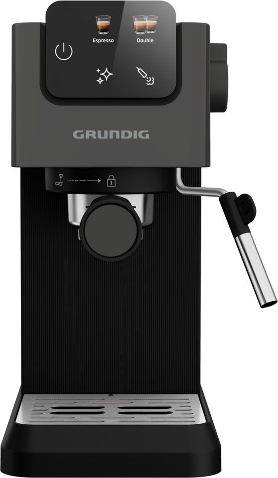 Grundig Espressomaschine KSM 4330, 1628W Espressomaschine mit 15 Bar, Touch & BrewSense™
