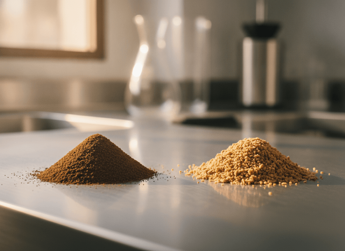 Vergleich von Sprühtrocknung und Gefriertrocknung bei der Herstellung von Instant Kaffee für die beste Gesundheit und Aroma.
