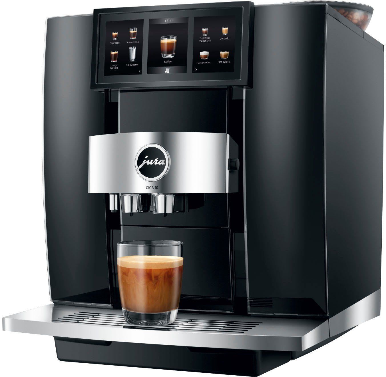 JURA Kaffeevollautomat 15478 GIGA 10 (EA), Diamond Black, 35 Spezialitäten, Cold Brew, 2 Mahlwerk schwarz