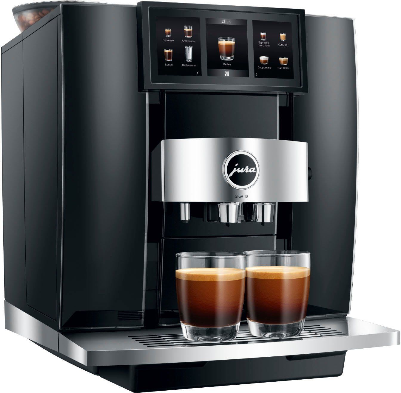JURA Kaffeevollautomat 15478 GIGA 10 (EA), Diamond Black, 35 Spezialitäten, Cold Brew, 2 Mahlwerk schwarz