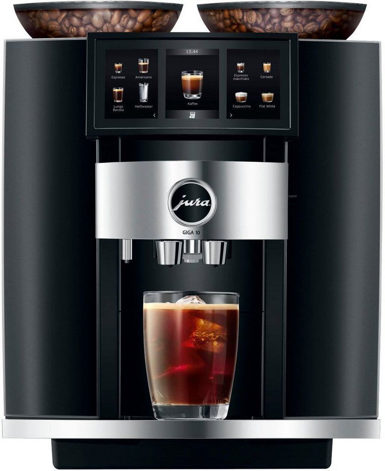 JURA Kaffeevollautomat 15478 GIGA 10 (EA), Diamond Black, 35 Spezialitäten, Cold Brew, 2 Mahlwerk schwarz