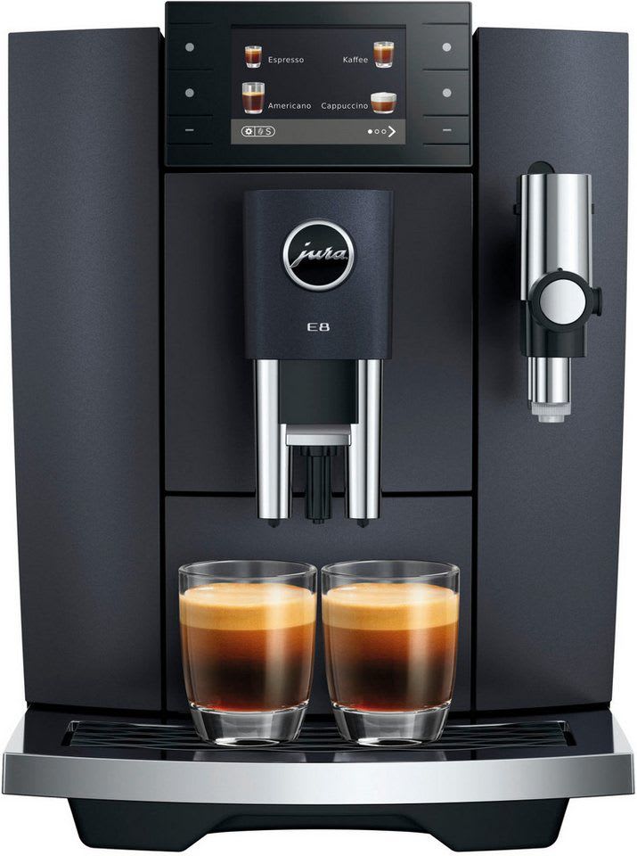 JURA Kaffeevollautomat 15749 E8 (ED), Cosmic Black, 27 Spezialitäten, WiFi, Hot & Light Brew, Sweet schwarz