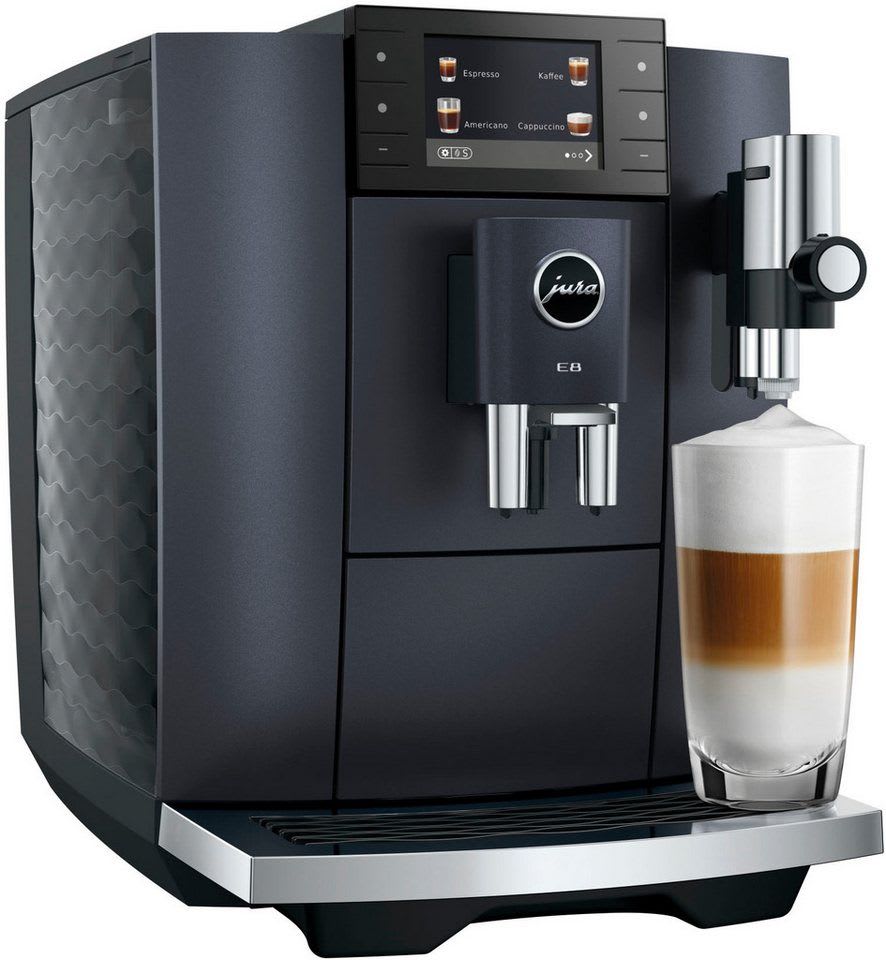 JURA Kaffeevollautomat 15749 E8 (ED), Cosmic Black, 27 Spezialitäten, WiFi, Hot & Light Brew, Sweet schwarz
