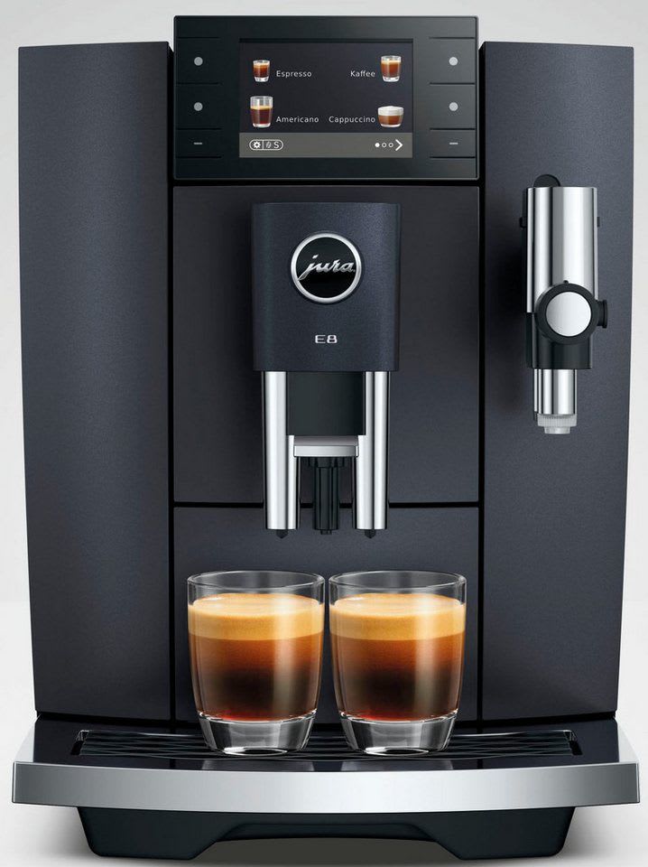 JURA Kaffeevollautomat 15749 E8 (ED), Cosmic Black, 27 Spezialitäten, WiFi, Hot & Light Brew, Sweet schwarz