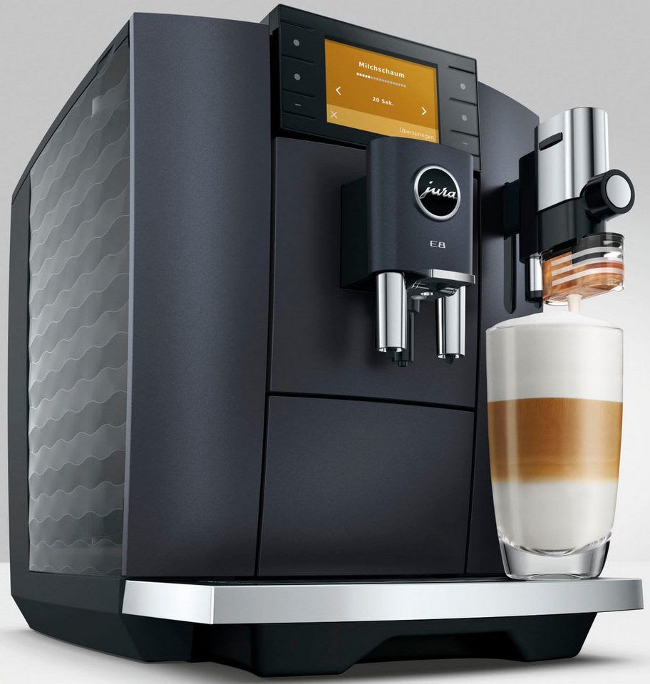 JURA Kaffeevollautomat 15749 E8 (ED), Cosmic Black, 27 Spezialitäten, WiFi, Hot & Light Brew, Sweet schwarz