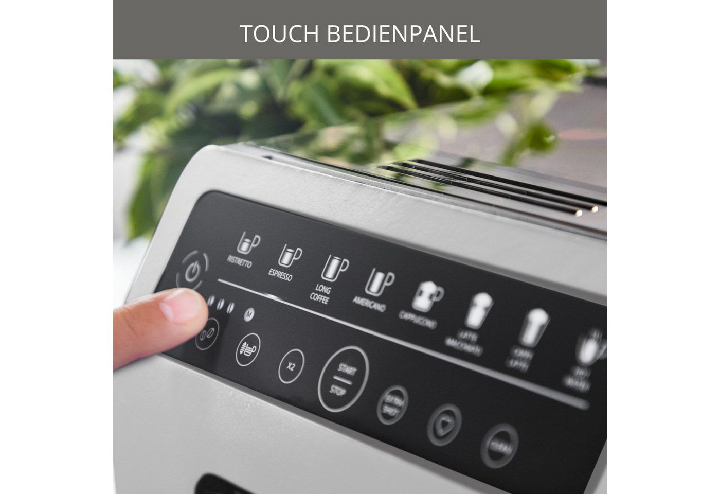 Krups Kaffeevollautomat EA897A Evidence ECOdesign, Touch-Steuerung schwarz