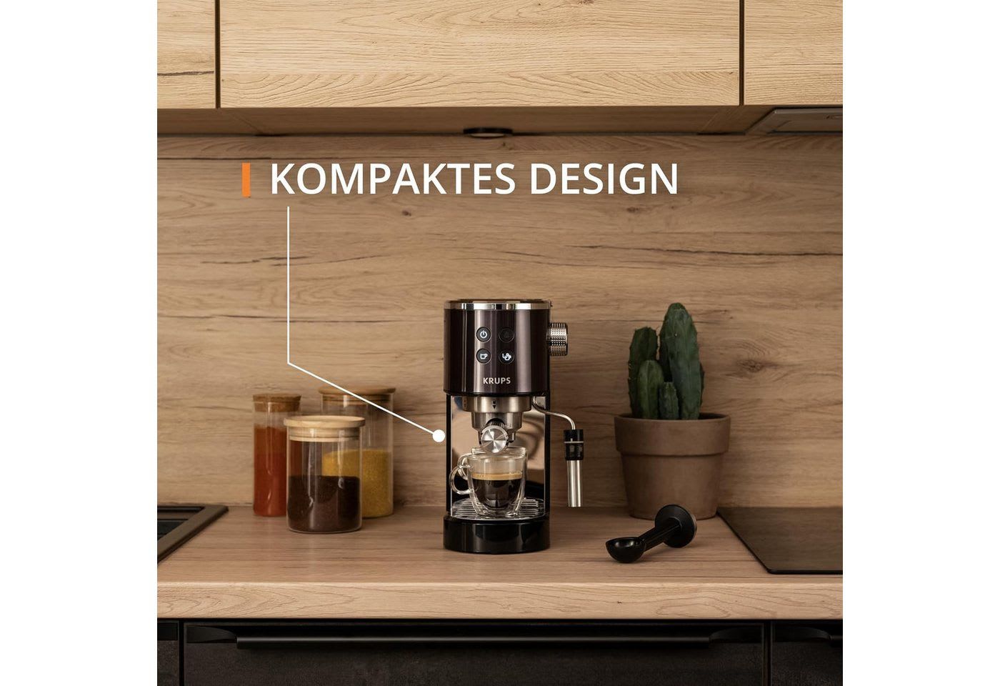 Krups Siebträgermaschine XP 444G Virtuoso+ schwarz