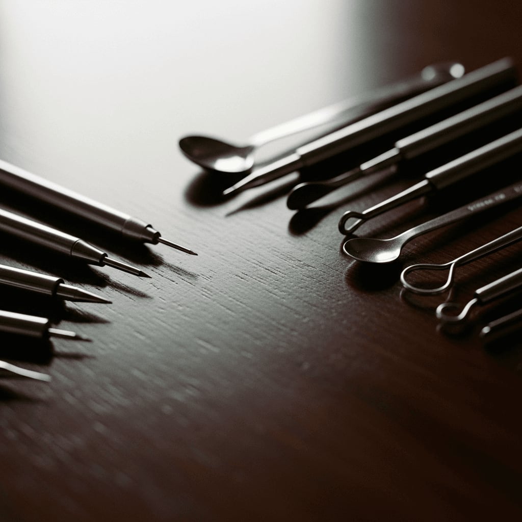 Feines Latte Art Werkzeug: Barista Pen-Set mit verschiedenen Spitzen für detailliertes Etching und Zeichnen im Milchschaum