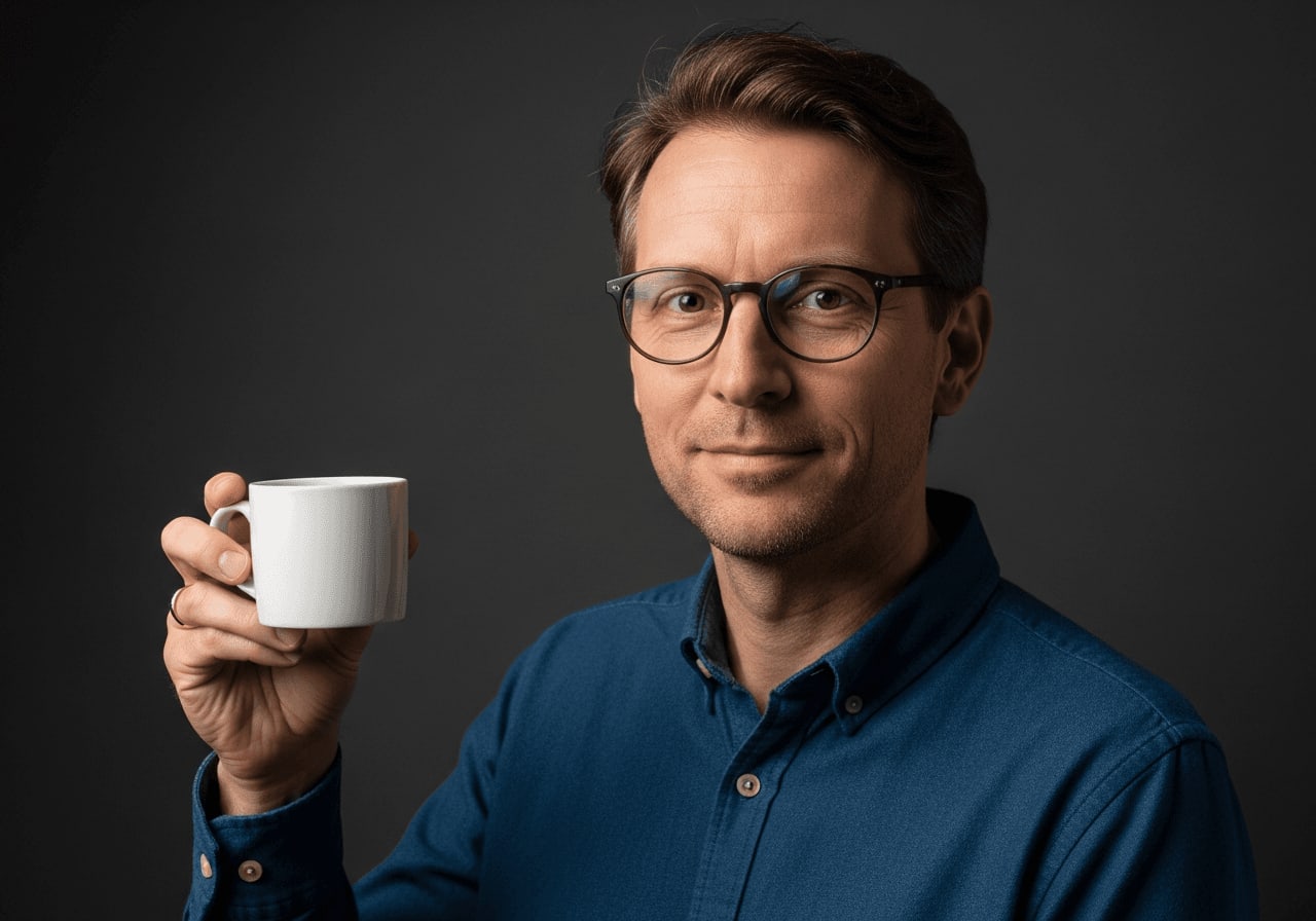 Zwei Espresso-Shots nebeneinander, einer mit einer blassen Crema und der andere mit einer dunklen, gesprenkelten Crema, auf einer Holztheke, Studiobeleuchtung