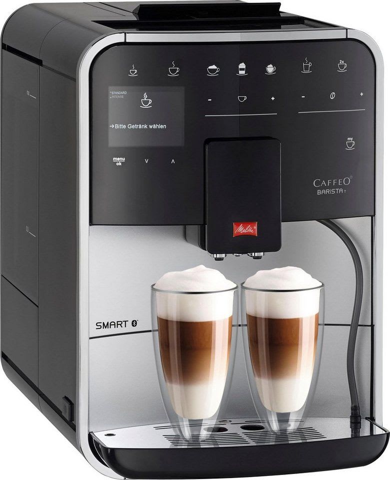 Melitta Kaffeevollautomat Barista T Smart® F831-101, 4 Benutzerprofile&18 Kaffeerezepte, nach italienischem Originalrezept silberfarben