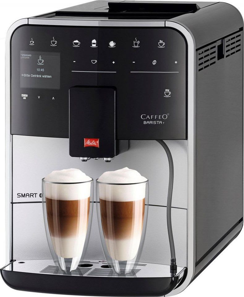 Melitta Kaffeevollautomat Barista T Smart® F831-101, 4 Benutzerprofile&18 Kaffeerezepte, nach italienischem Originalrezept silberfarben