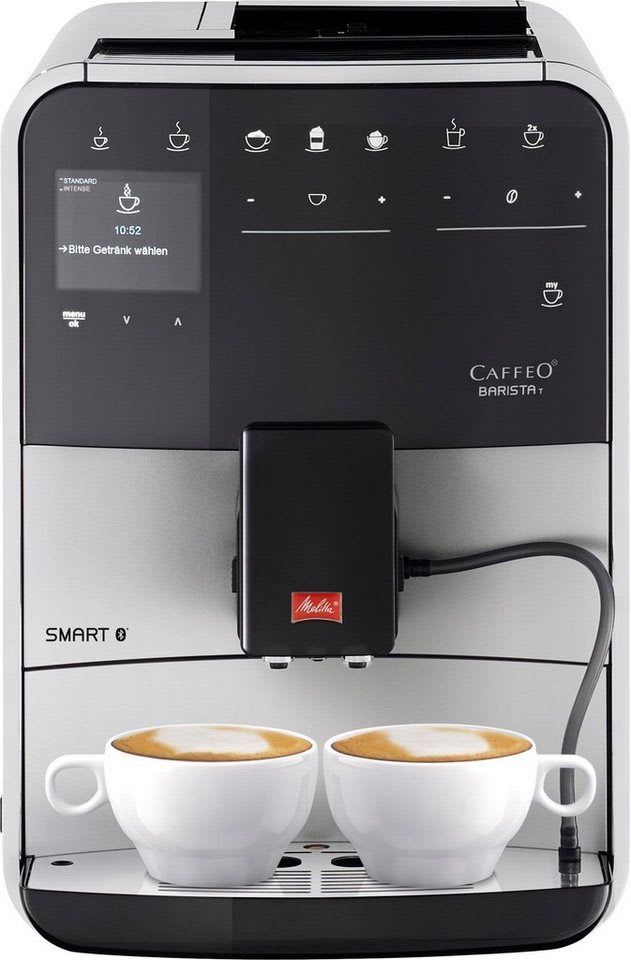 Melitta Kaffeevollautomat Barista T Smart® F831-101, 4 Benutzerprofile&18 Kaffeerezepte, nach italienischem Originalrezept silberfarben