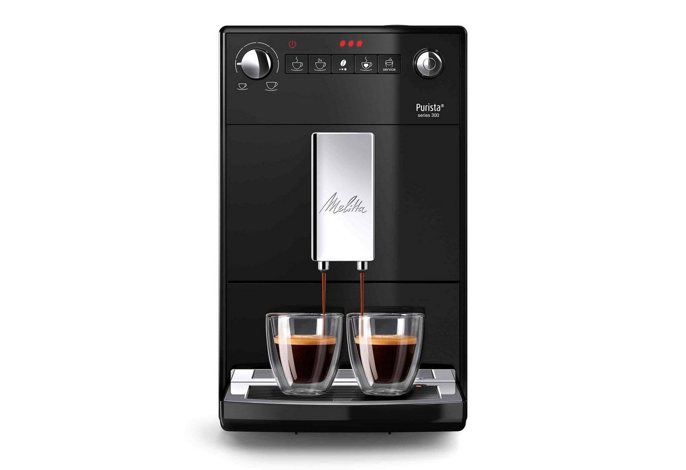 Melitta Kaffeevollautomat F23/0-102, Double Cup Mode, Kaffeestärke 3-stufig einstellbar schwarz