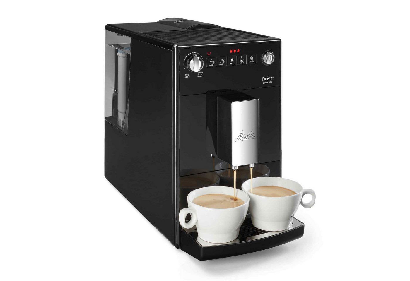 Melitta Kaffeevollautomat F23/0-102, Double Cup Mode, Kaffeestärke 3-stufig einstellbar schwarz