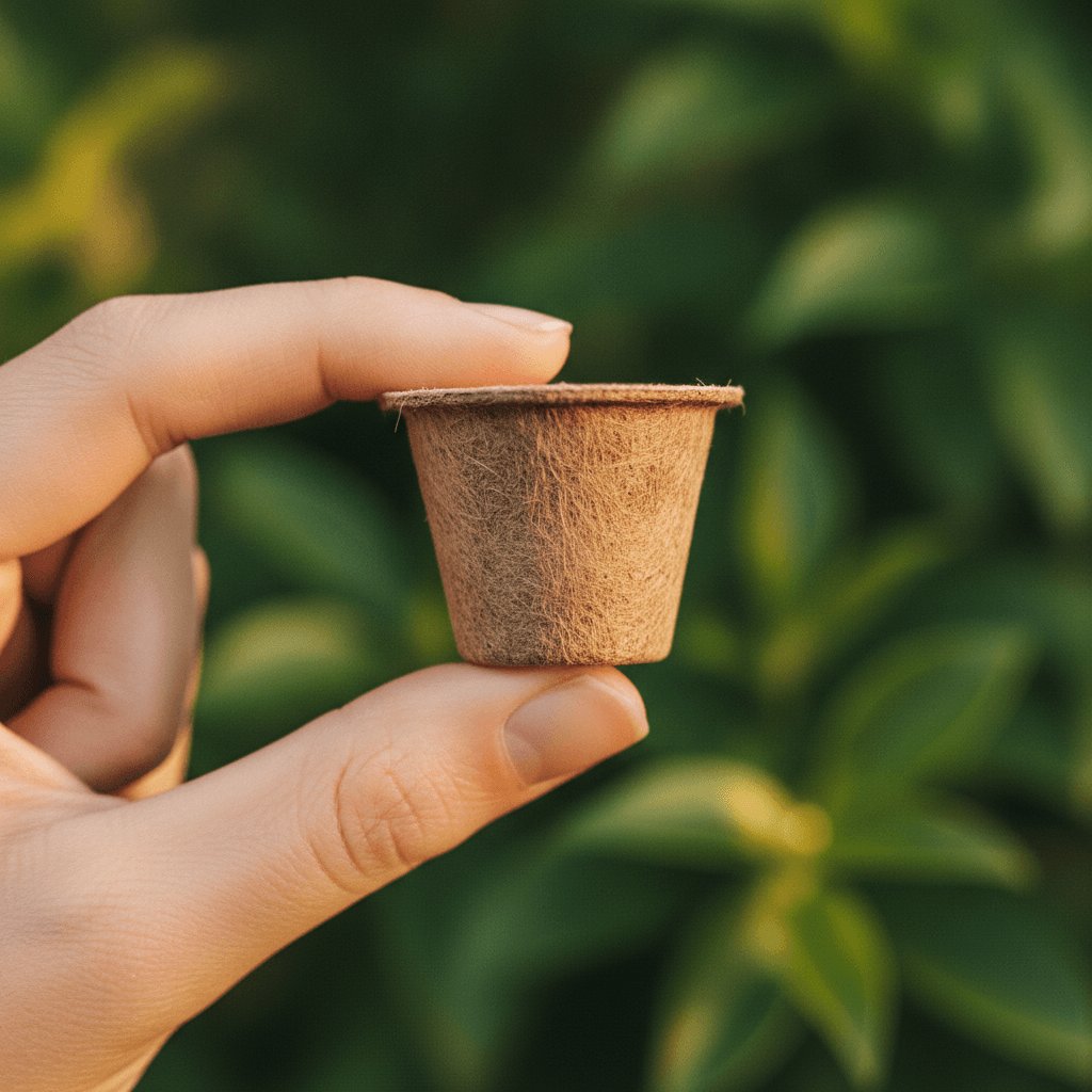 Eine kompostierbare Kaffeekapsel als umweltfreundliche Alternative, die die Nachhaltigkeit im Kaffee-Segment verbessert.