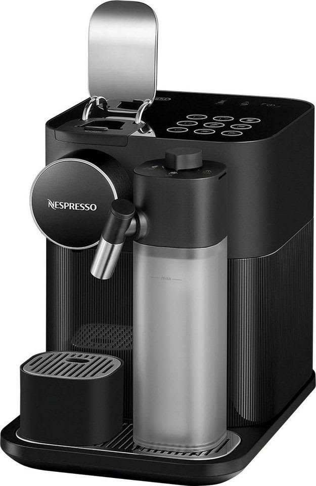 NESPRESSO Kapselmaschine Gran Lattissima EN640.B von DeLonghi, schwarz, inkl. Willkommenspaket mit 7 Kapseln