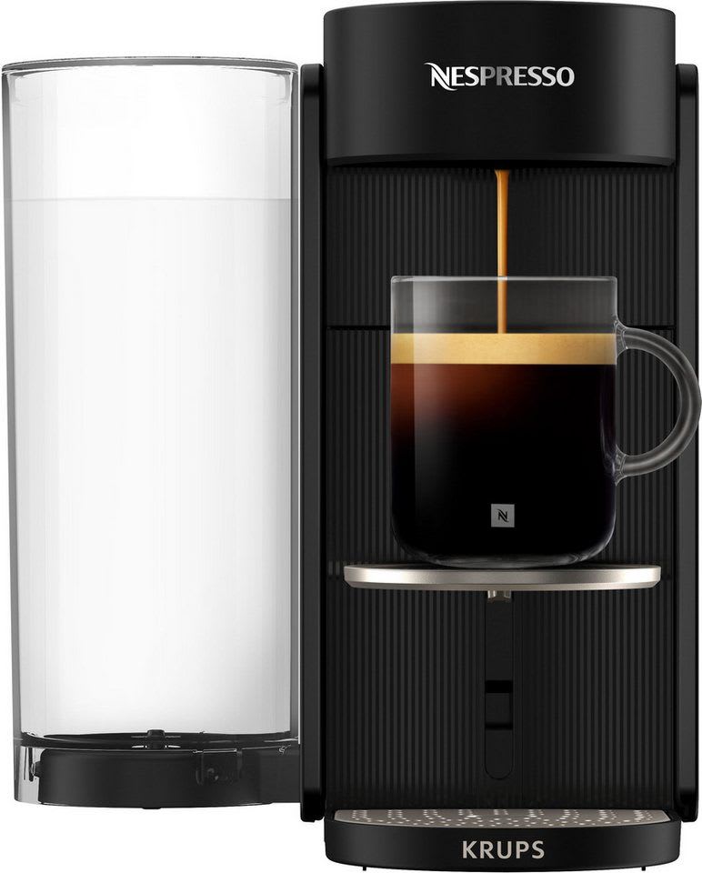 NESPRESSO Kapselmaschine Vertuo Up von Krups, 7 Tassengrößen, 3 Sekunden Aufheizzeit, schlankes Design, Coffee Creations Modus, Auto-Off, 1,4 l Wassertank schwarz