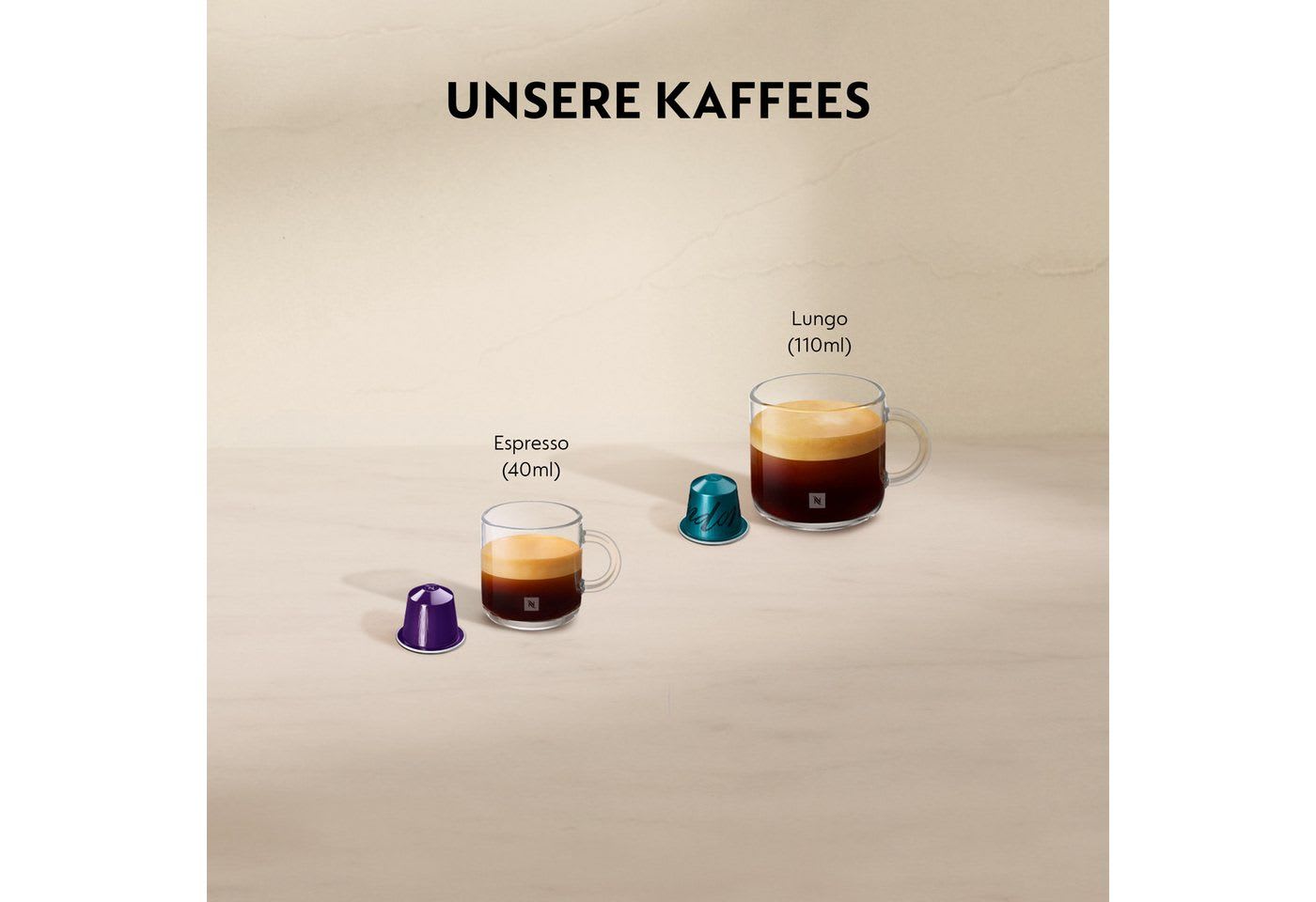 NESPRESSO Kapselmaschine XN1005 Inissia von Krups, Wassertankkapazität: 0,7 Liter, inkl. Willkommenspaket mit 7 Kapseln rot