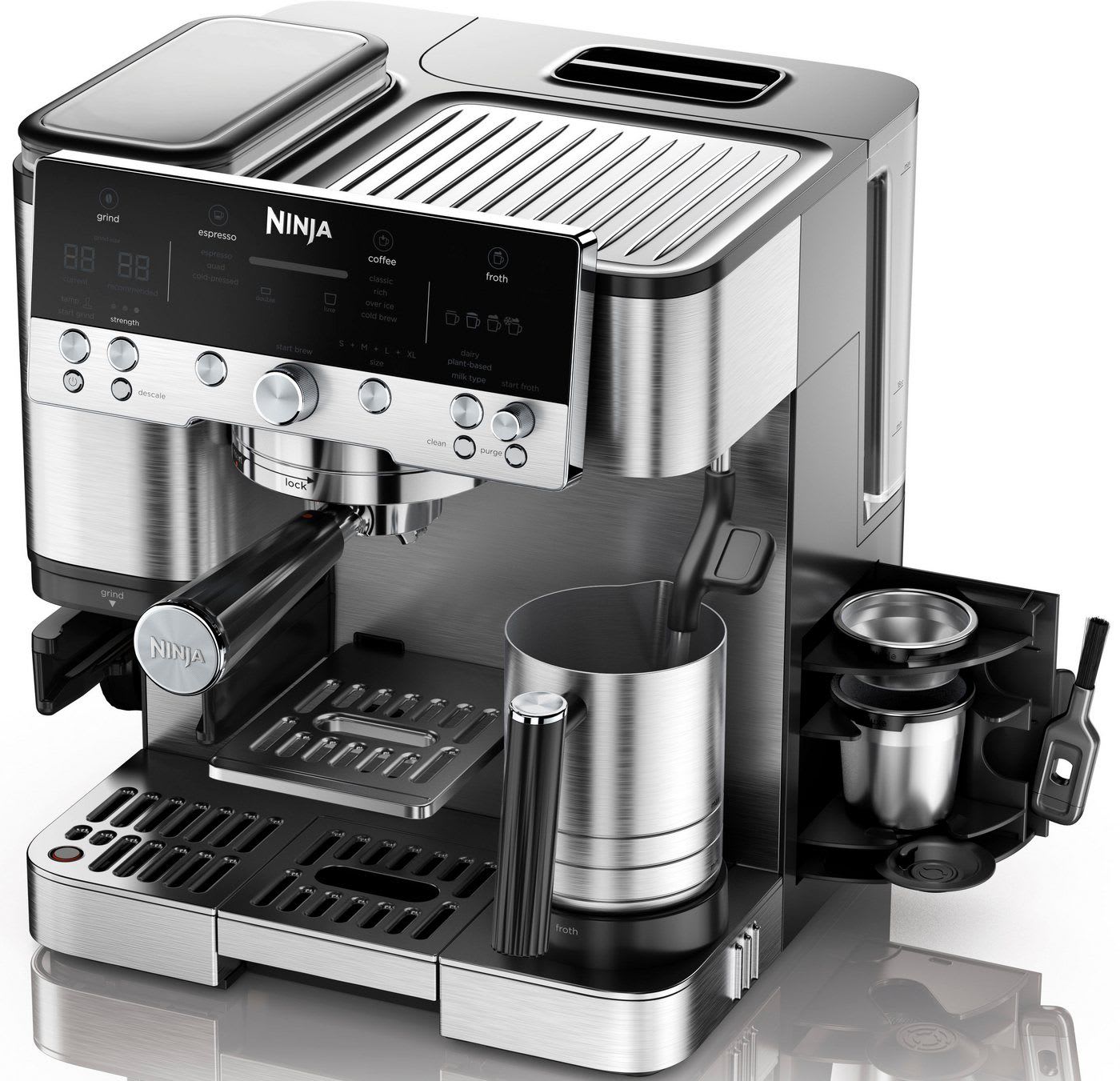 Ninja Luxe Café Premier Kaffeemaschine in Silber | ES601EU | von SharkNinja