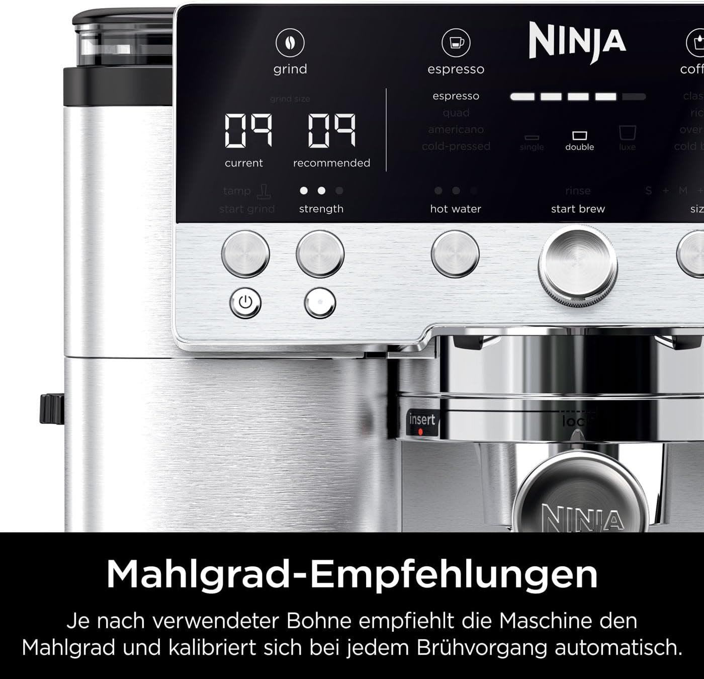 NINJA Siebträgermaschine silberfarben