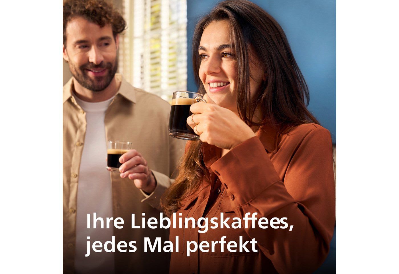Philips Kaffeevollautomat EP2220/10 2200 Serie, 2 Kaffeespezialitäten, Panarello Milchschäumer, anpassbarer Aromastärke schwarz
