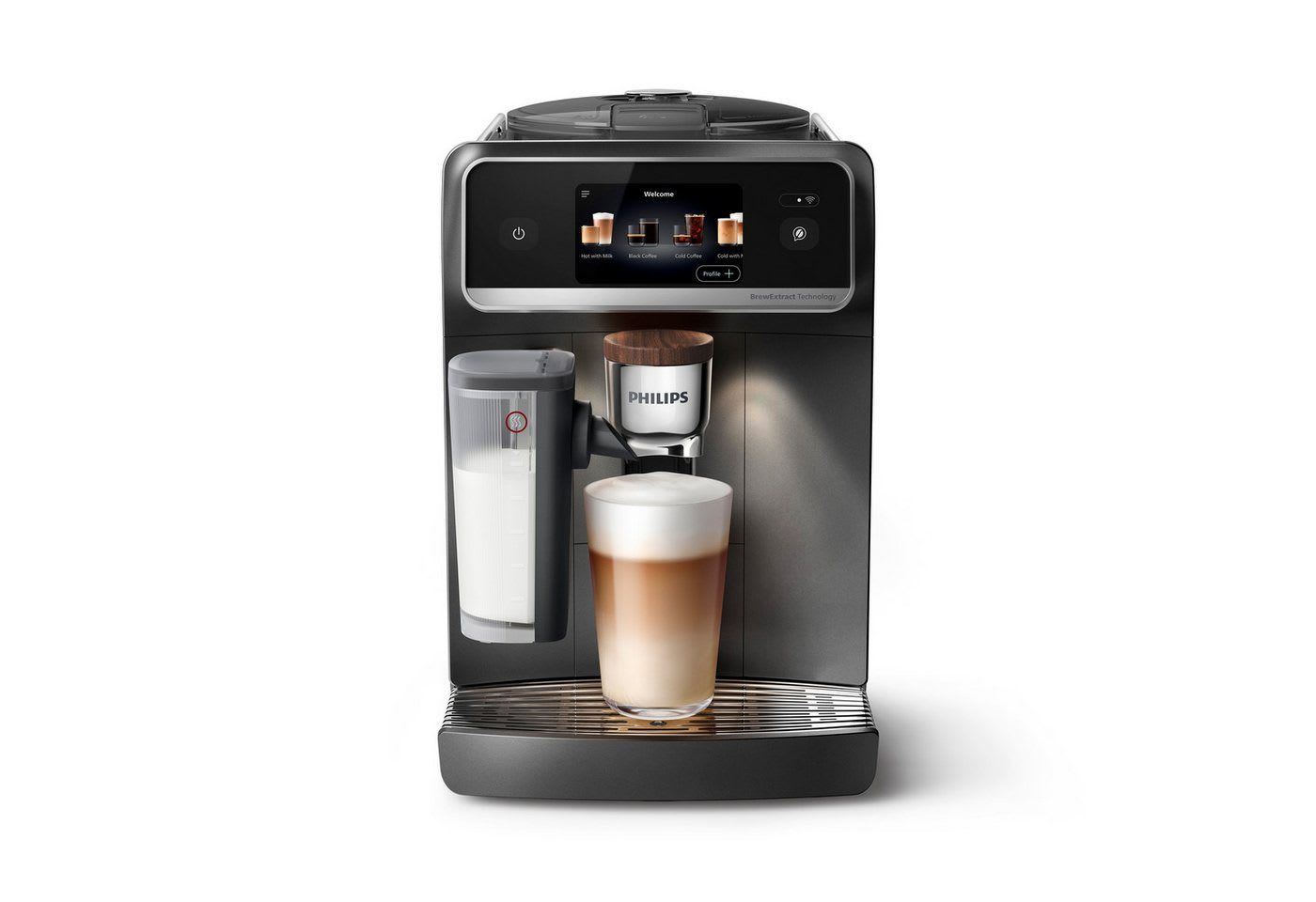 Philips Kaffeevollautomat EP8757/12 8000 Series LatteGo Pro Café Aromis, 50 Getränke (heiß oder eisgekühlt), LatteGo Pro-Milchsystem, BrewExtract Technologie, appfähig schwarz