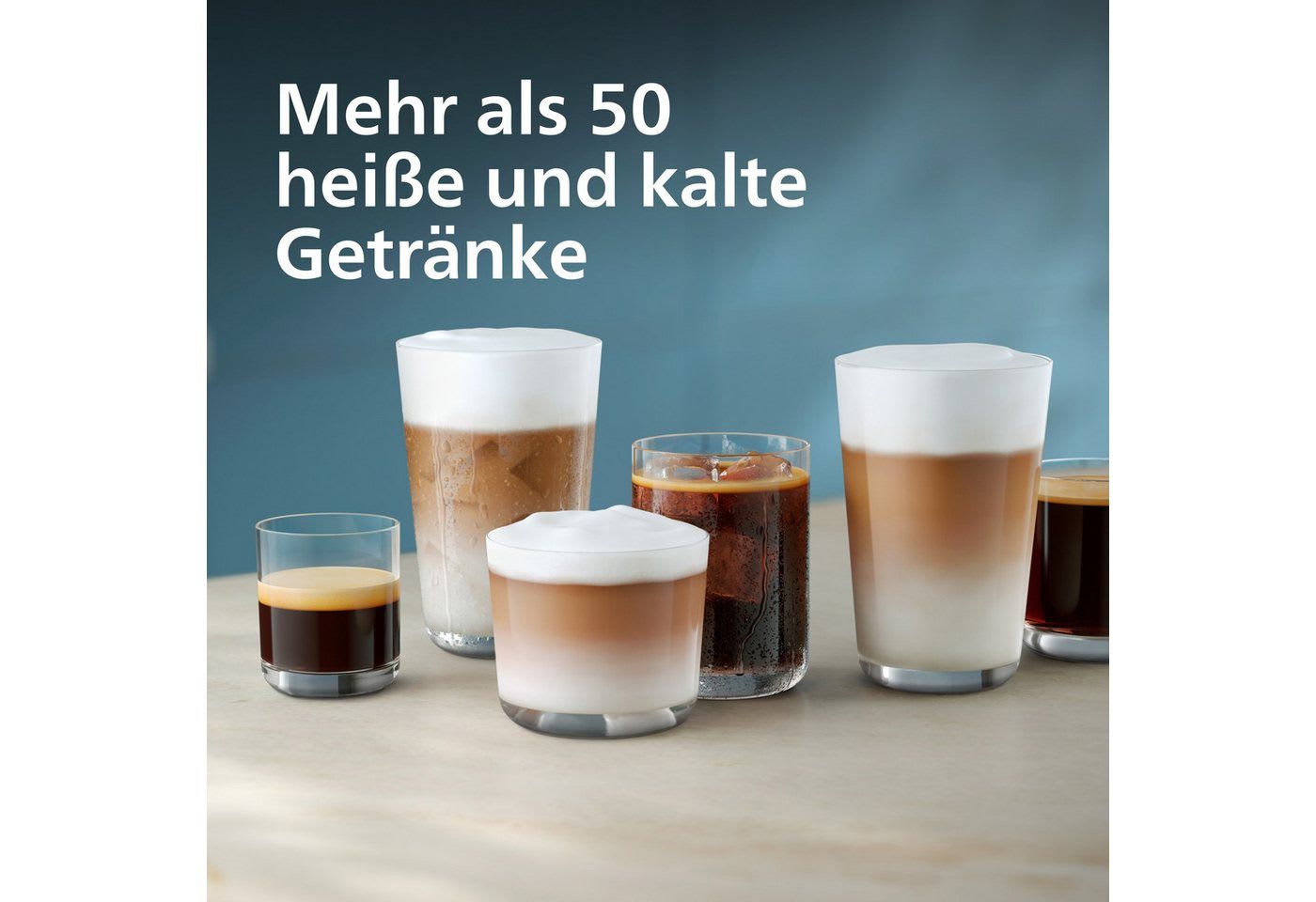 Philips Kaffeevollautomat EP8757/12 8000 Series LatteGo Pro Café Aromis, 50 Getränke (heiß oder eisgekühlt), LatteGo Pro-Milchsystem, BrewExtract Technologie, appfähig schwarz